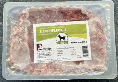 v BARF Ziegenfleisch 500 g